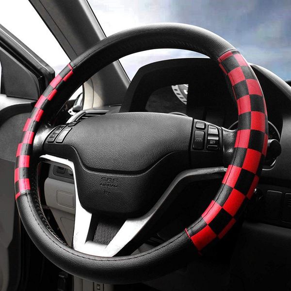 

1pcs carbon fiber car steering wheel cover soft breathable anti-slip auto steering wheel covers for auto car
