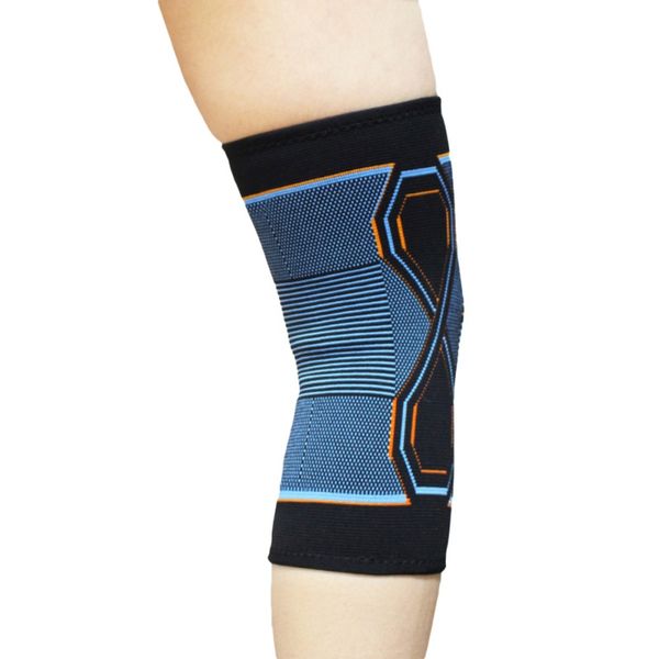 

1pc knee pad wrap breathable sweat absorption nylon knitted compression legs warmer protector fitness sportswear tools, Black;gray