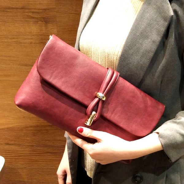 

2019 new style casual clutch bag soft pu leather modern clutches purse women envelope bag handbag female fashion shoulder bags