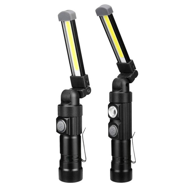 

led cob 5 modes rotated head magnetic tail usb rechargeable work light portable light magnetic lantern working lamp