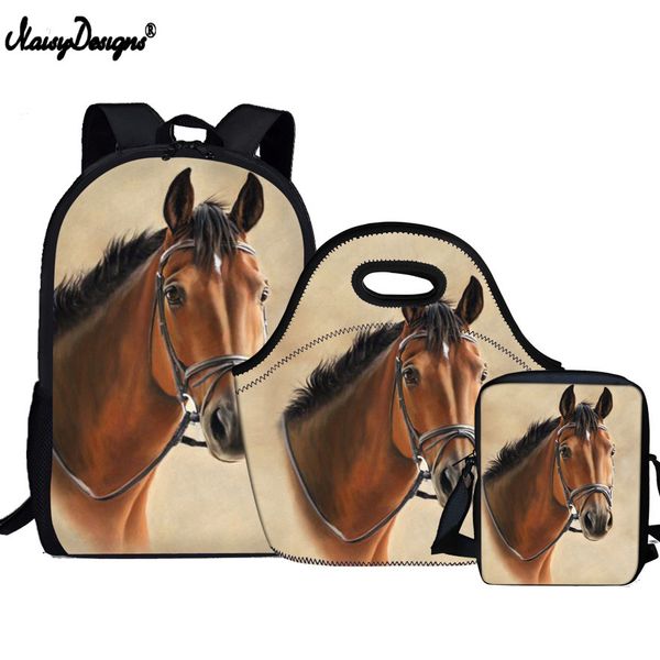 

backpack childrens horse satchel school bags 3 sets school orthopedic backpacks for children schoolbag girls mochilas escolares