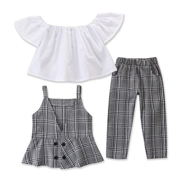 Baby Mädchen Kleidung Set Gitter Weste Hose Weiß Top Sommer Casual Infant Mädchen Feine Gitter Anzug Tops Hosen Drei-stück Kleidung Fas