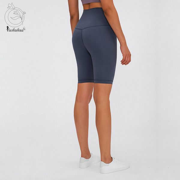 

women high waist plain squat proof fitness workout athletic shorts workout gym long shorts nylon high waist yoga, White;red