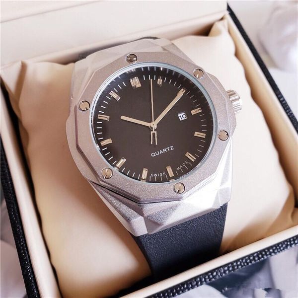 

men luxury sports big bang watches silver case chronograph automatic quartz watch formula fm relogio car master men's fashion, Slivery;brown