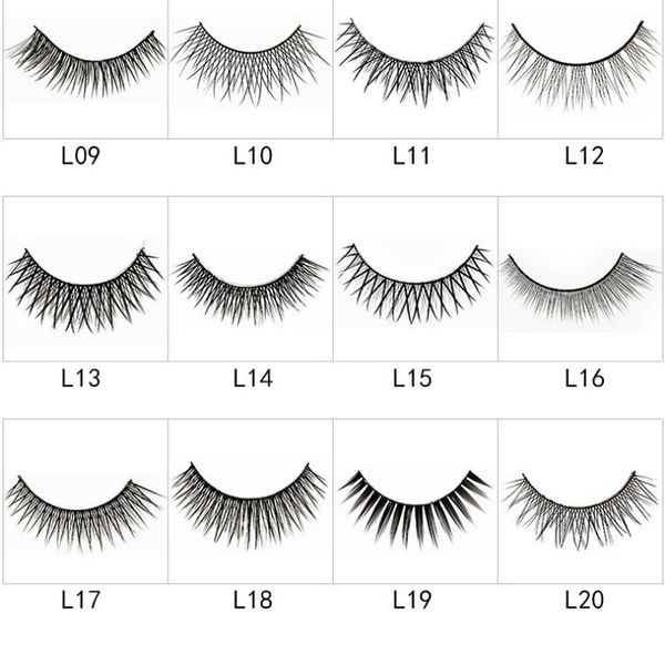 

shidishangpin 3 pairs fiber eyelashes natural long eyelashes 10mm handmade false lashes false eyelashes 3d mink lashes criscross