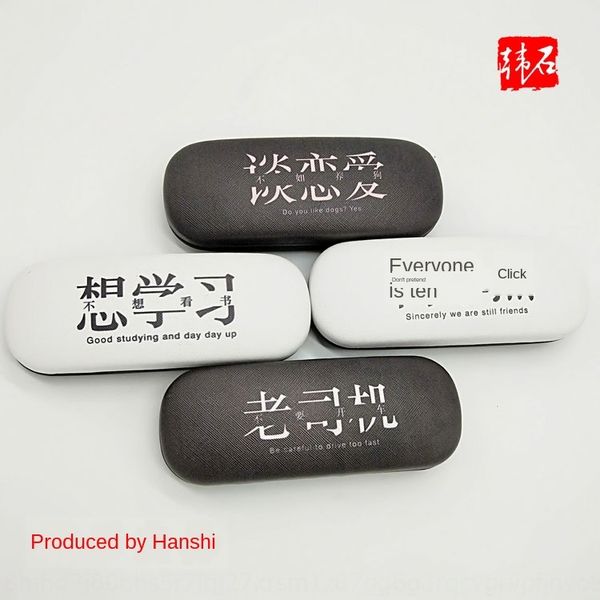 

creative text case case storage glasses myopia glasses box hipster storage box