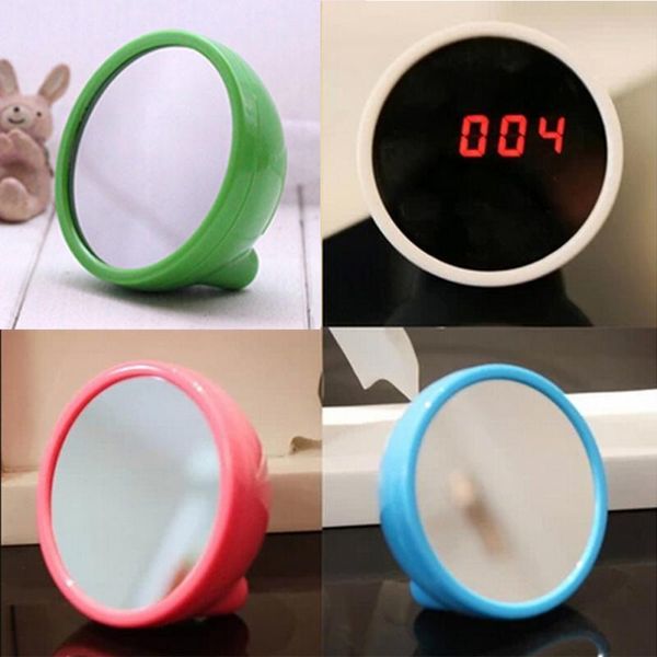 

electronic alarm clock mini deskclock mirror surface led night light