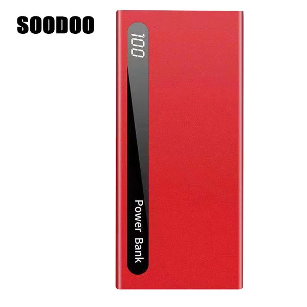 

soodoo 10000mah power bank fast charge slim ultrathin led digital display portable charger dual usb for xiaomi iphone huawei