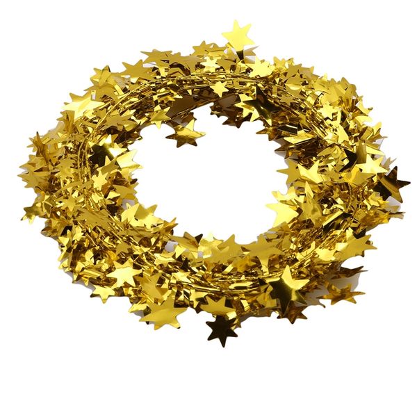 

christmas tree decorations 6 colors 7.6m christmas decor colored strips iron wire five star pattern party ornaments christmas decorations