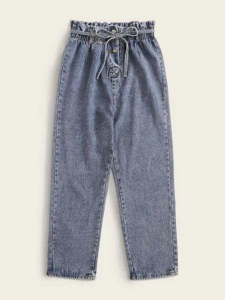 

women's jeans fashion women`s plus size loose vintage ladies fold trousers, Blue