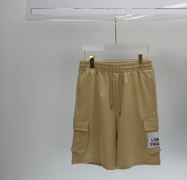 

luxury england london drawstring summer fashion women men pocket logo shorts pants hip hop high street casual cotton pants four colours, White;black