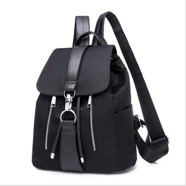 

nylon anti-theft backpack korean fashion solid color simple multifunctional student school bag travel outdoor sports backpack