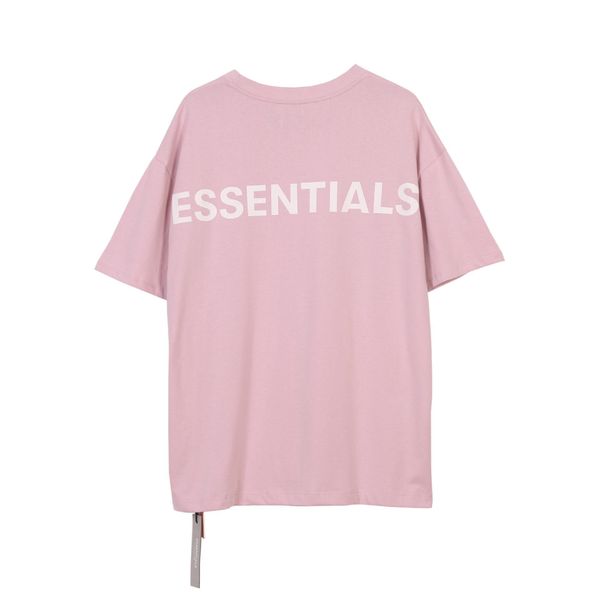 

luxury mens t-shirt tide brand fog short-sleeved cotton casual loose pink t-shirt designer couple summer short tee, White;black