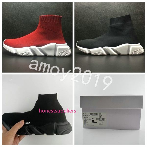 

luxury sock shoe speed trainer running shoes sneakers trainer sock race runners triple black red men women trainers