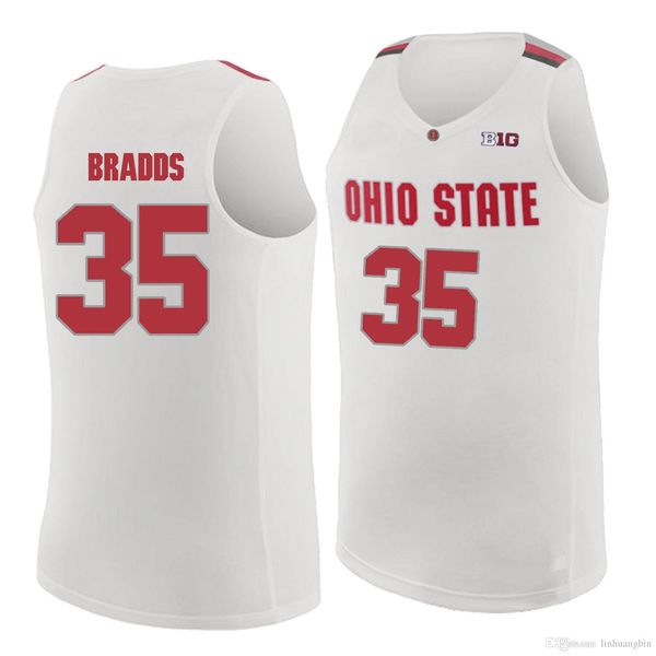 

gary bradds men's ohio state buckeyes red greg oden white jae'sean tate stitched college basketball jersey, Black