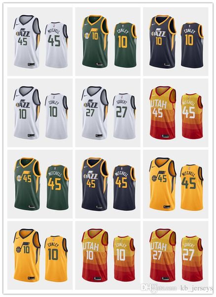 

utah jazz men's donovan mitchell rudy gobert mike conley city edition icon nba basketball jersey sold by jersey, Black
