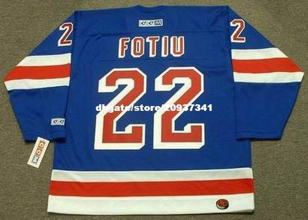 

wholesale mens nick fotiu new york rangers 1976 ccm away retro hockey jersey, Black;red