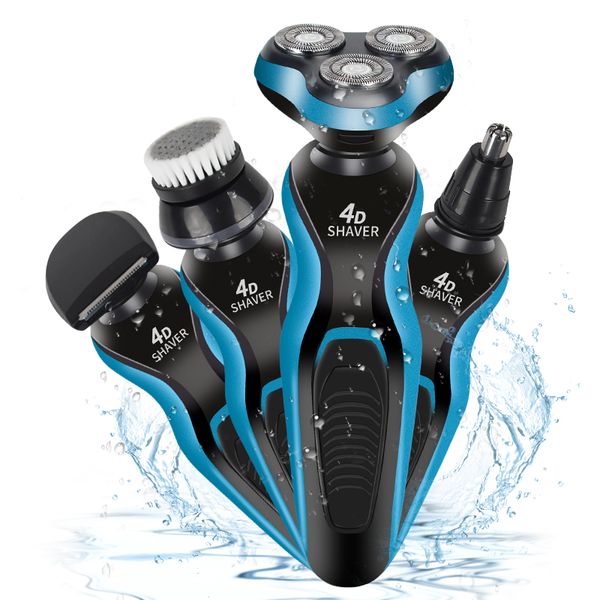 

4 in 1 washable electric shaver 4d floating shaving machine beard shavers for men electric razor rechargeable shaver for mdm