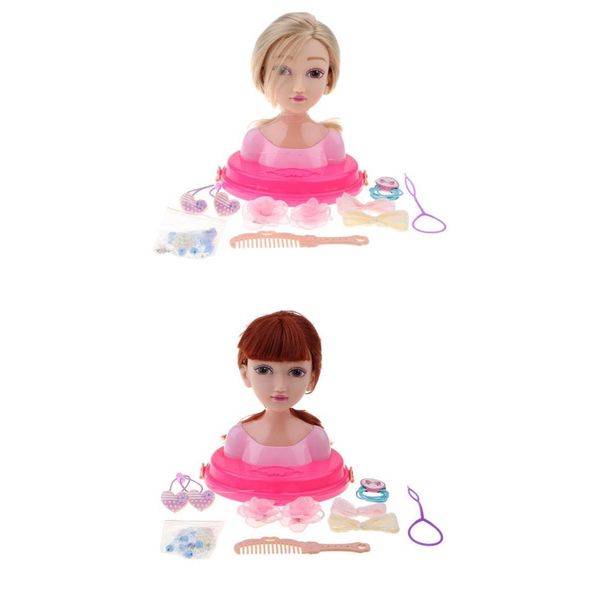 

2x fashion hair styling, dolls head play set ,kids childs toy ,beauty girl gift