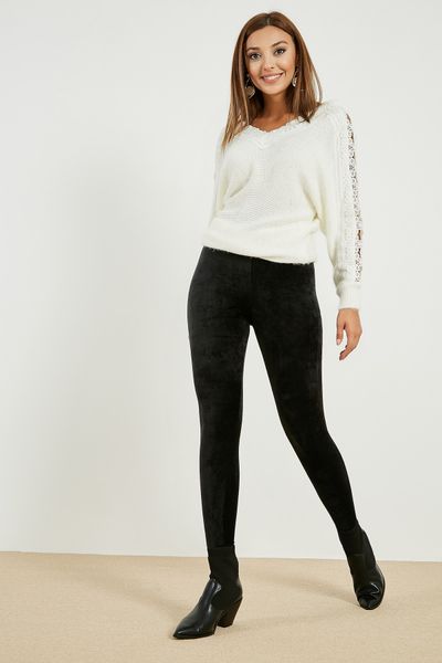 

высокая талия velvet черные колготки новая мода женская, Black