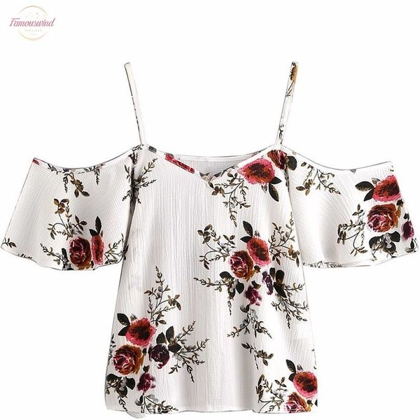 

casual women off shoulder summer blouses 2020 new arrival color spliced casual loose chiffon shirts, White