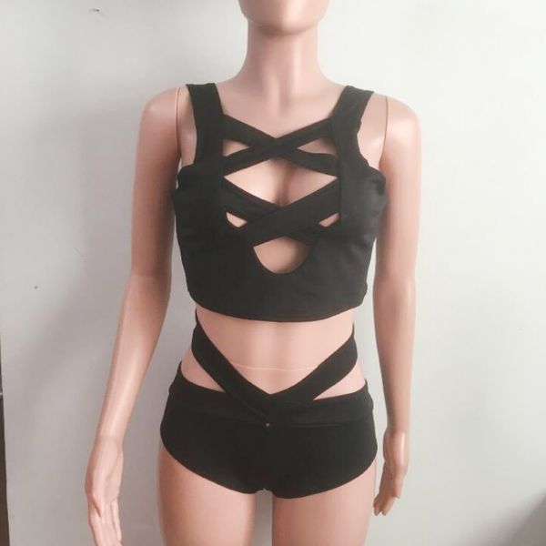 

New arrival Woman Sexy Bandage Two-piece Set Lady Summer Swinsuits 11color Chest Cross Straps Bikini European American Fashion Ins Hot Suit