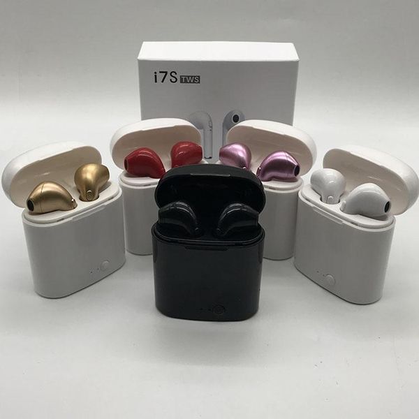 

New i7 bluetooth wirele earphone tereo earbud in ear earphone not air pod for iphone 6 7 8 plu apple android with charging box