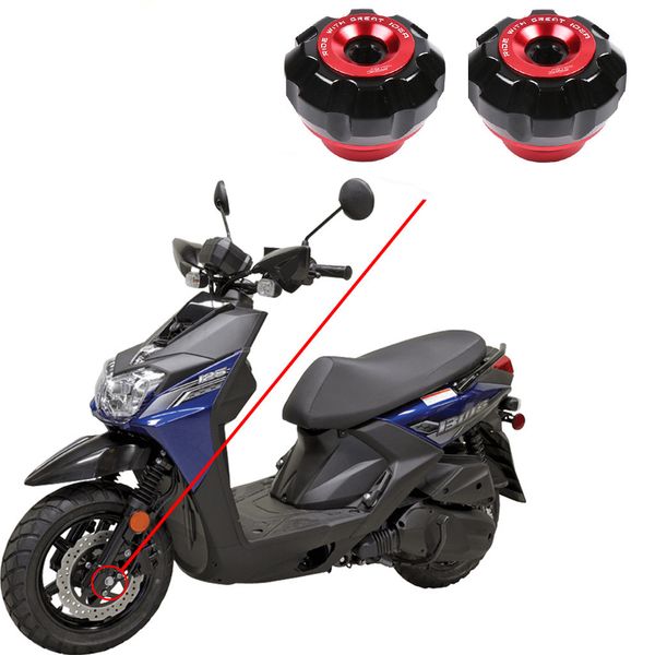 

motorcycle frontfork crash wheel sliders protection from falling for yamaha nmax mult colors new front wheel caster wheels #p10