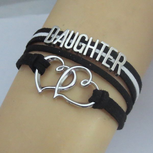 

Fashion Infinity Love Daughter Bracelets Best Gift For Girl Charm Dughter Bracelet Women Jewelry