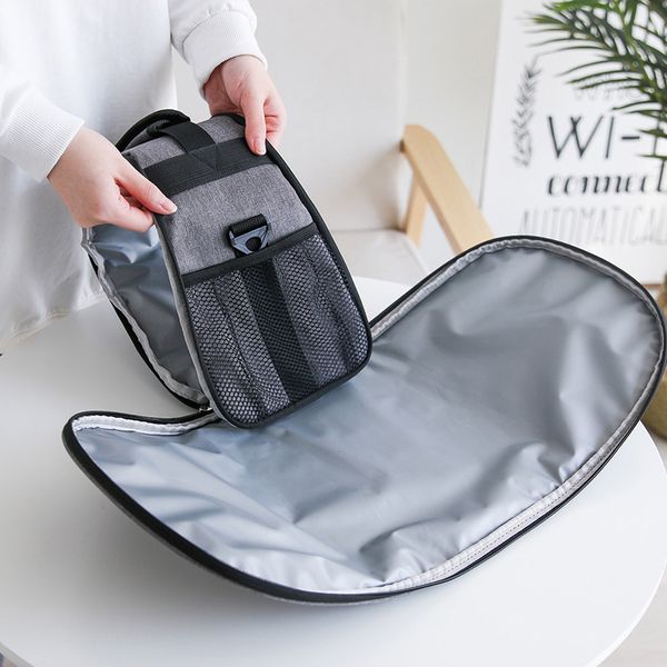 

oxford foldable lunch bags women portable insulated bag for kids travel organizer keeping themal bags delivery bag, Blue;pink