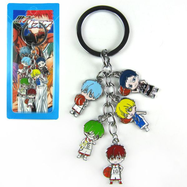 

anime kuroko no basket keychain kagami taiga kise ryota midorima shintaro aomine daiki kuroko-tetsuya cute fun metal key chain, Silver