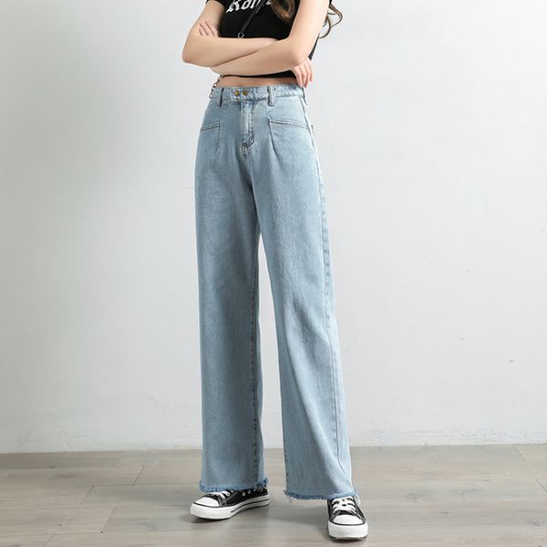 

women's jeans vintage blue pant jean women wide leg summer high waist woman plus size denim pants trousers mom korean casual