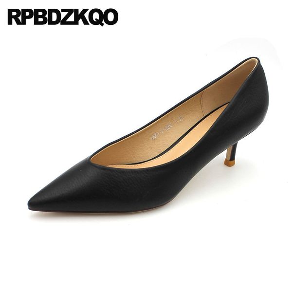 

size 4 34 casual scarpin black pumps medium heels pointed toe purple 2019 beige office shoes women stiletto green slip on thin