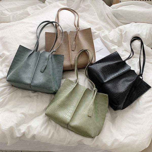 

женская сумочка мода большой сумка 2019 новое качество pu кожа крокодила шаблон цепи плеча сумки