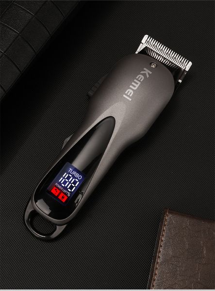 

kemei electric clipper km-1929 lcd liquid crystal display high power pure copper motor sensory hair clippers cutter head casecustom nmrci