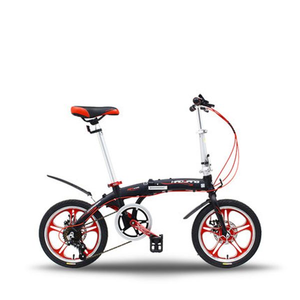 

tb03] 16-дюймовый алюминиевый сплав складной велосипед один скорости колеса ультра легкие портативные мини студент взрослых мужчин и женщин