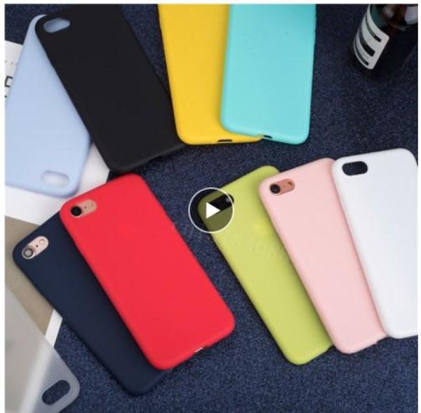 

ell luxury soft back matte color cases for iphone 7 plus 8 6 6s x xs max xr 5 5s se case shockproof tpu silicone back cover capa