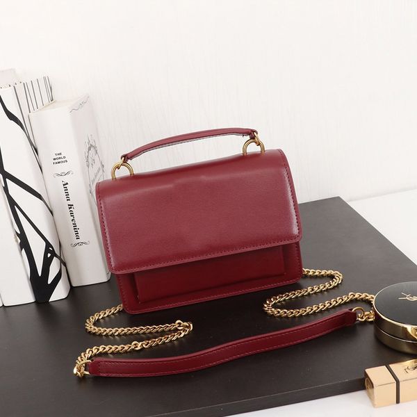 

2020 designer classic flap chain bag lady designer bags women plaid chain handbag real leather purse crossbody shoulder messenger bag
