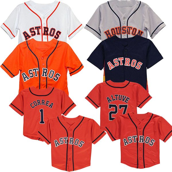 

Baby Houston 2019 Jose Altuve Jersey Alex Bregman Carlos Correa George Springer Justin Verlander Gerrit Cole Infant Astros Baseball Jerseys