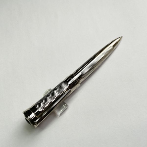 

горячие продажи высокое качество роскошные pen ssilver вертикальные вогнутые текстуры серебро переходных металлов с pen box как gift шариков, Blue;orange