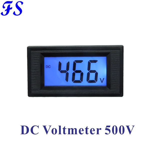 

dc500v voltmeter lcd digital voltmeter dc voltage meter blue backlit half-cover meter volt panel voltage monitor 76*39.5mm