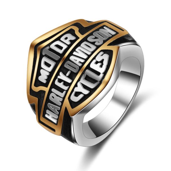 

Punk High Quanlity Письмо Titanium Кольца Jewerly Популярная Личность Мотоцикл Рок Кольца Мужчин