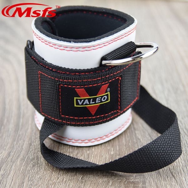 

cowhide leather ankle supporting strap gym fitness training weight lifting attach ankle support strap