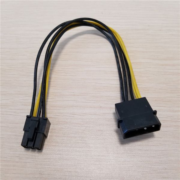 

4Pin IDE Molex to Graphic Video Card PCI-E PCIe 6Pin Power Supply Cable 18AWG for PC DIY 15cm