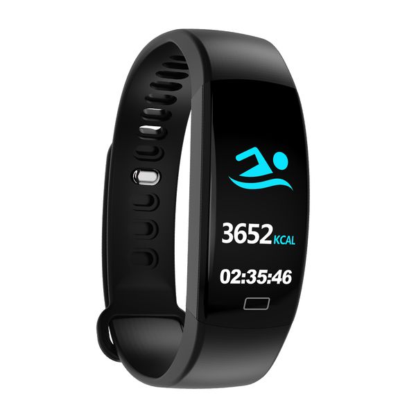 

new fitness tracker smart ring ip68 waterproof smart band color screen bluetooth bracelet heart rate monitor blood pressure wristband watch