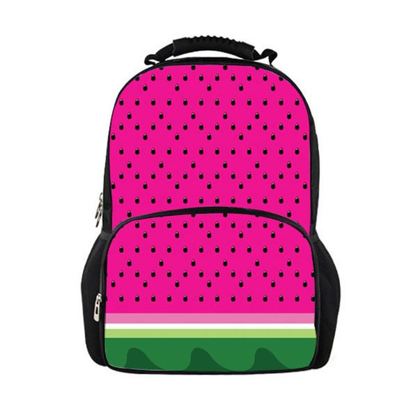 

customized junior school bags green watercolor leaves on navy border printing school backpack for girls teenager schoolbag 2019