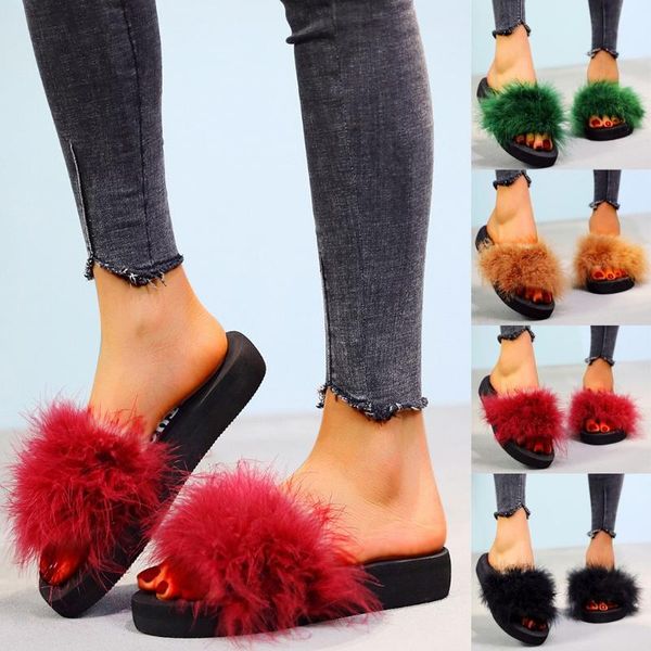 

fashion beach med heel women slip-on open toe wedges flat colorful slipper shoes
