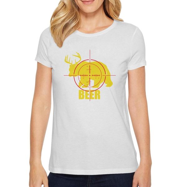 

ladies happy deer bear fashion t-shirt printing fun cotton shirt slim short-sleeved geometric nerd without beard is like coffee mug mama, White