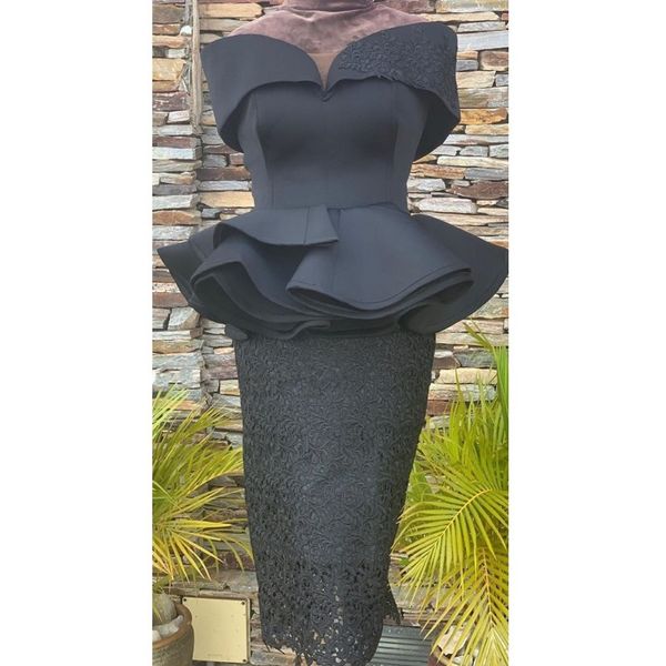 

black vestidos de fiesta de noche african short prom evening dresses