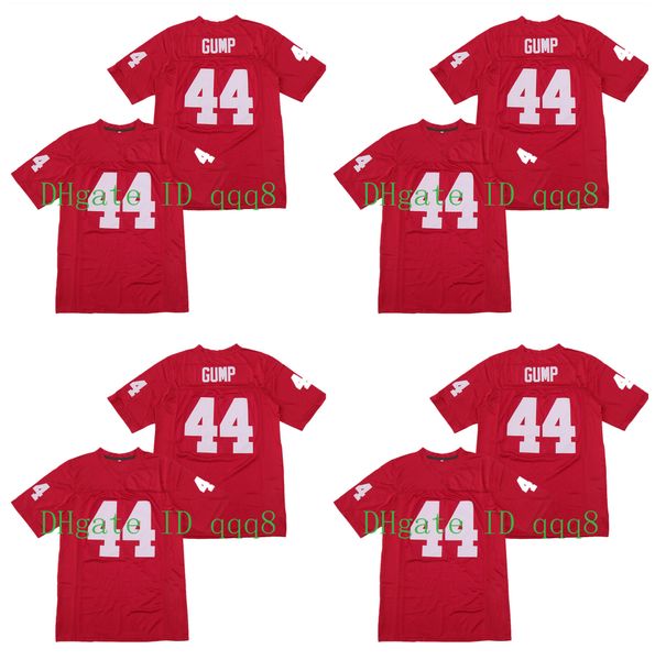 

44 форрест гамп джерси том хан красный фильм футбол джерси сшитый размер s-xxxl, Black;red